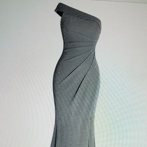 Grey shimmery gown size medium